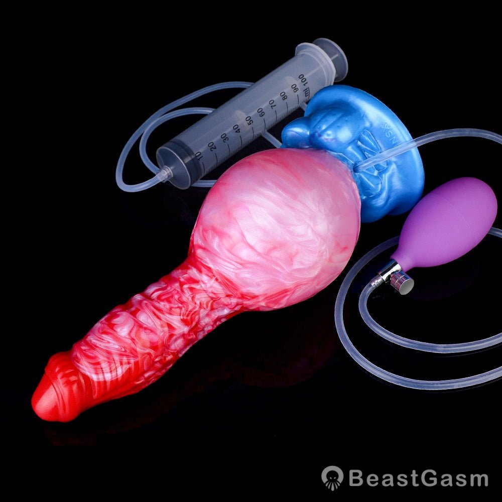 🐕 Adjustable Canine Inflatable Dildo – Realistic Ejaculating Fun - BeastGasm