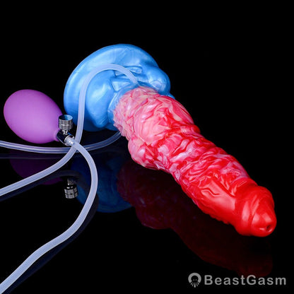 🐕 Adjustable Canine Inflatable Dildo – Realistic Ejaculating Fun - BeastGasm