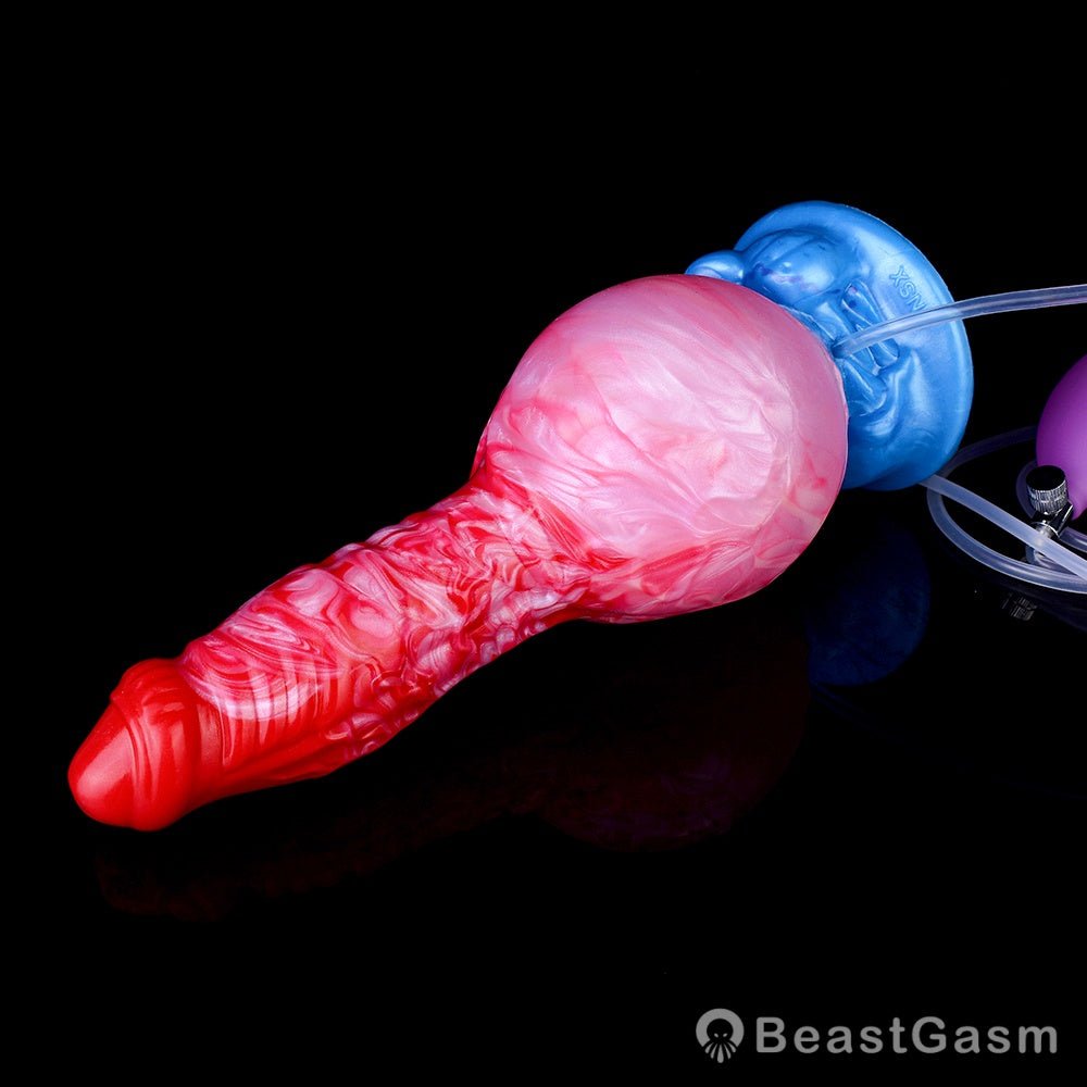 🐕 Adjustable Canine Inflatable Dildo – Realistic Ejaculating Fun - BeastGasm