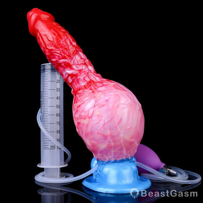 🐕 Adjustable Canine Inflatable Dildo – Realistic Ejaculating Fun - BeastGasm