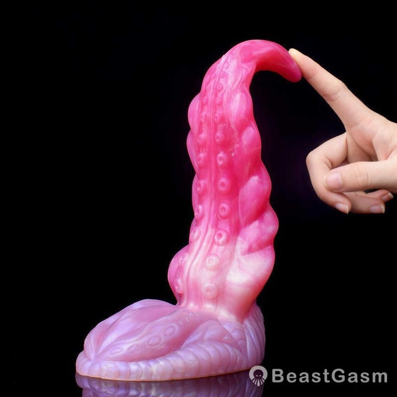 🐙 Aerin 9.25” Curved Octopus Dildo – Tentacle Butt Plug - BeastGasm