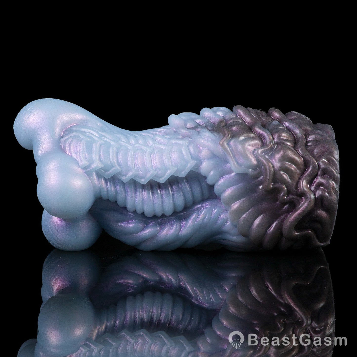 🦑 Alien Abyss Pocket Pussy – Iridescent Fantasy Silicone Stroker - BeastGasm