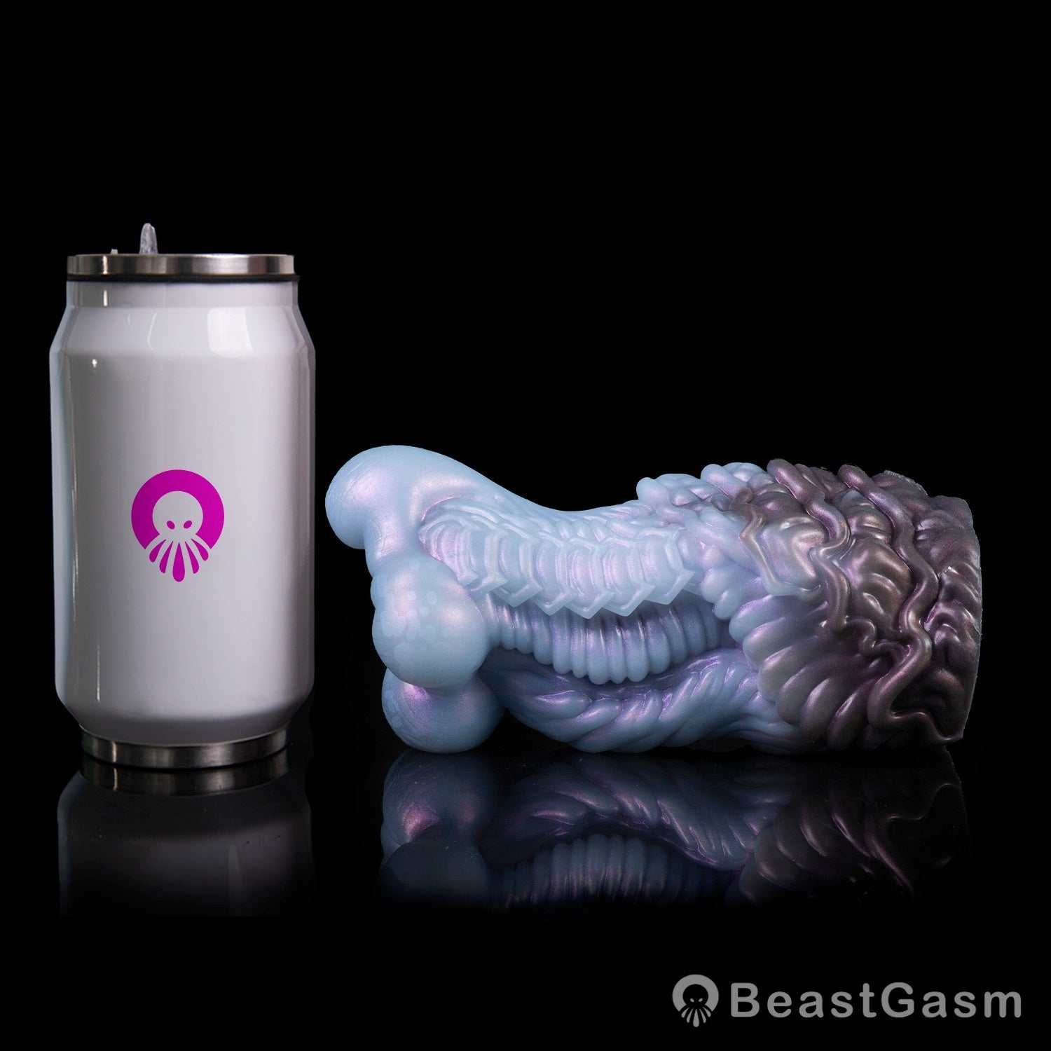 🦑 Alien Abyss Pocket Pussy – Iridescent Fantasy Silicone Stroker - BeastGasm