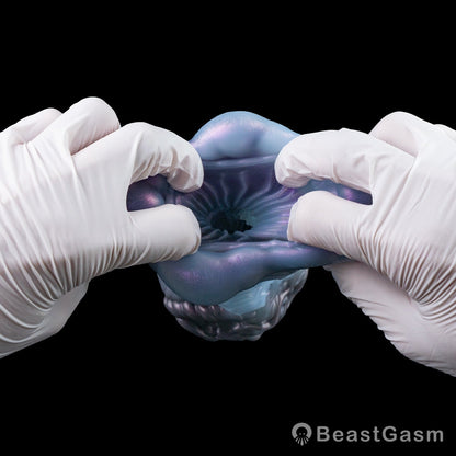 🦑 Alien Abyss Pocket Pussy – Iridescent Fantasy Silicone Stroker - BeastGasm