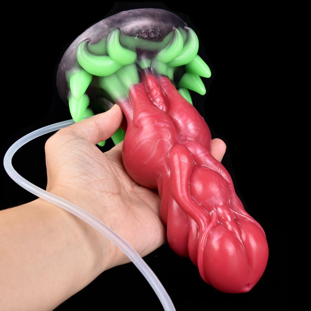 Alien Dildo with Squirting & Glow Claws – Leshy - BeastGasm