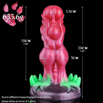 Alien Dildo with Squirting & Glow Claws – Leshy - BeastGasm