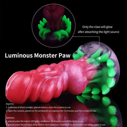 Alien Dildo with Squirting & Glow Claws – Leshy - BeastGasm