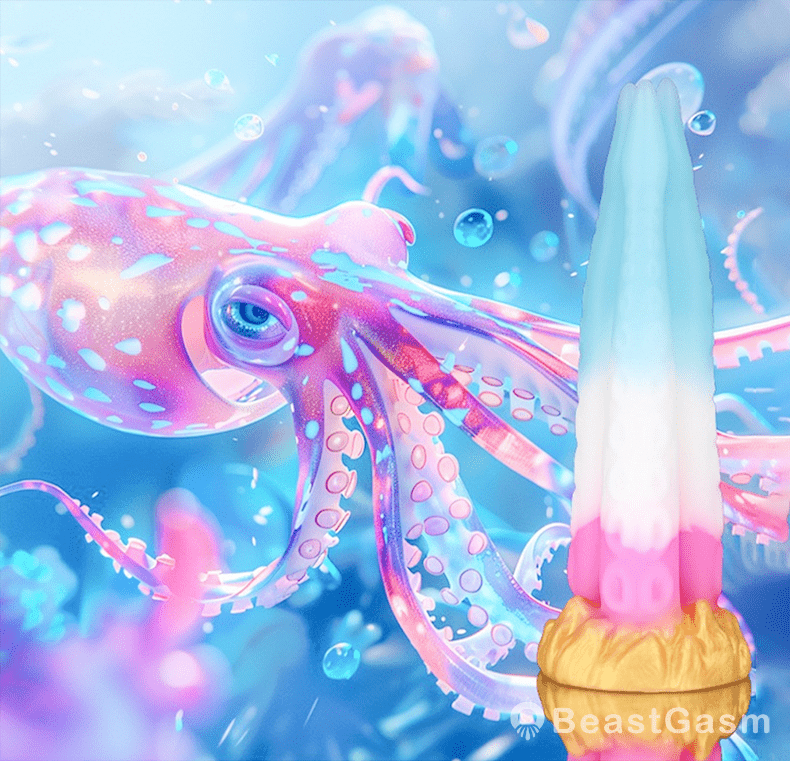 🐙 Alien Tentacle Dildo with 3 Arms – Fantasy Squid Toy BeastGasm - BeastGasm