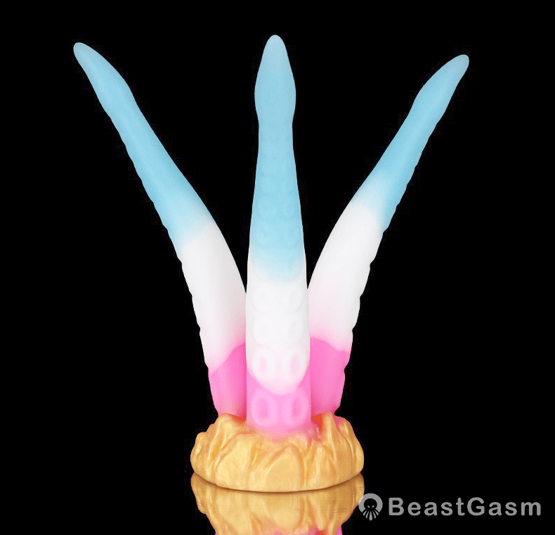 🐙 Alien Tentacle Dildo with 3 Arms – Fantasy Squid Toy BeastGasm - BeastGasm