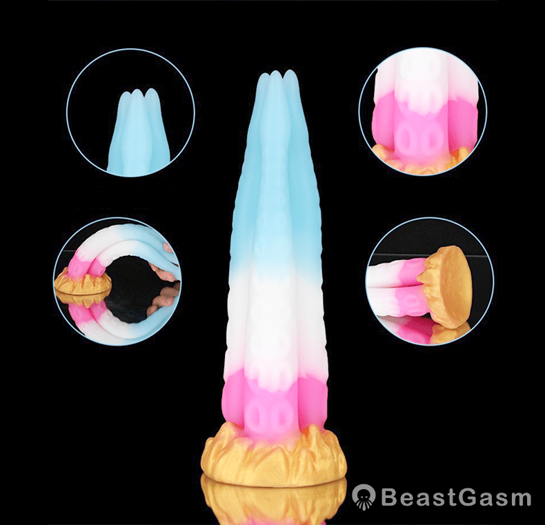 🐙 Alien Tentacle Dildo with 3 Arms – Fantasy Squid Toy BeastGasm - BeastGasm