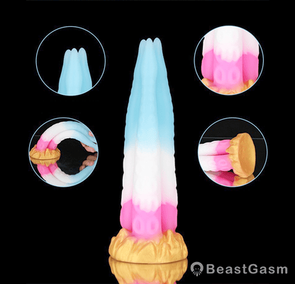 🐙 Alien Tentacle Dildo with 3 Arms – Fantasy Squid Toy BeastGasm - BeastGasm