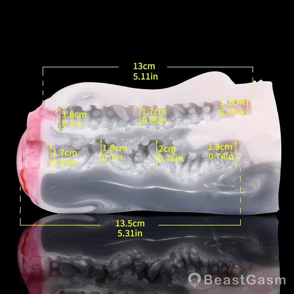 Animal Pocket Pussy 🐬 Dolphin Fantasy – Dual Channel Silicone - BeastGasm