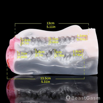 Animal Pocket Pussy 🐬 Dolphin Fantasy – Dual Channel Silicone - BeastGasm