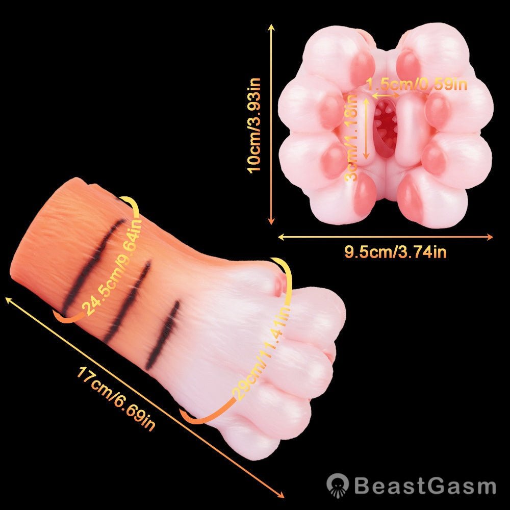 Animal Pocket Pussy Tiger Paw 🐯 Tight Fantasy Masturbator - BeastGasm