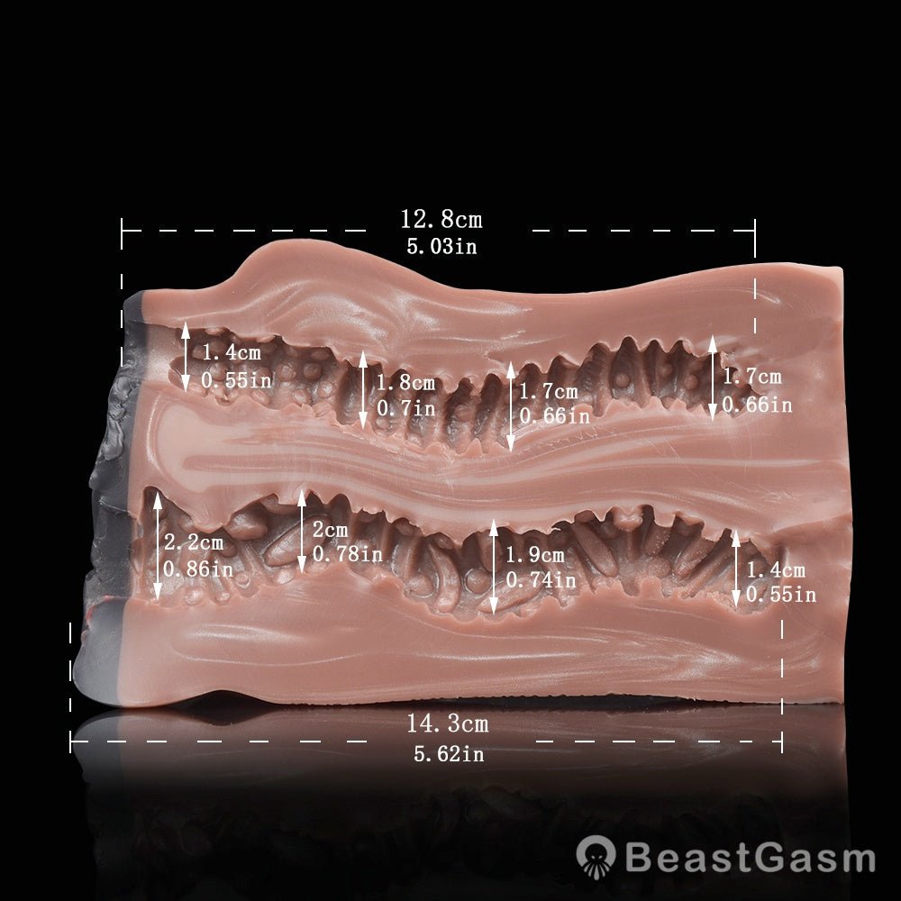 Animal Pussy Masturbator 🐾 Savage Hide Ebony – Double Vagina Fantasy - BeastGasm