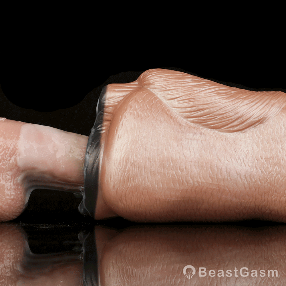 Animal Pussy Masturbator 🐾 Savage Hide Ebony – Double Vagina Fantasy - BeastGasm