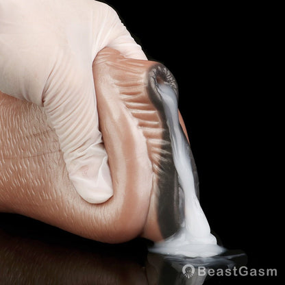 Animal Pussy Masturbator 🐾 Savage Hide Ebony – Double Vagina Fantasy - BeastGasm