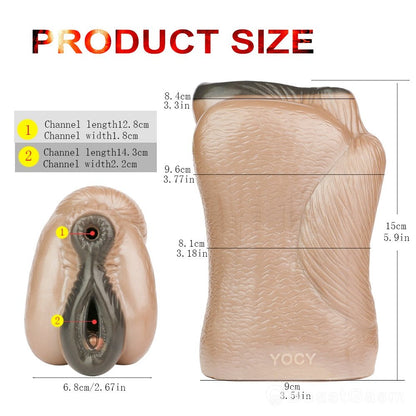 Animal Pussy Masturbator 🐾 Savage Hide Ebony – Double Vagina Fantasy - BeastGasm