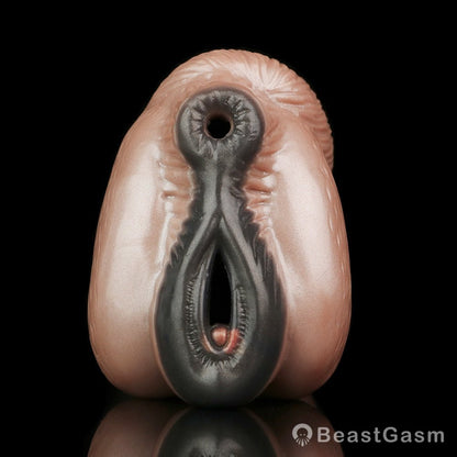 Animal Pussy Masturbator 🐾 Savage Hide Ebony – Double Vagina Fantasy - BeastGasm