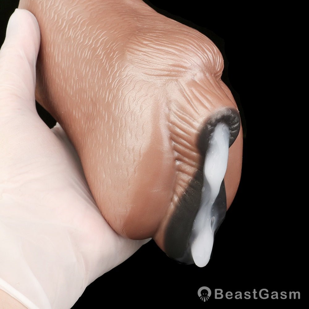 Animal Pussy Masturbator 🐾 Savage Hide Ebony – Double Vagina Fantasy - BeastGasm