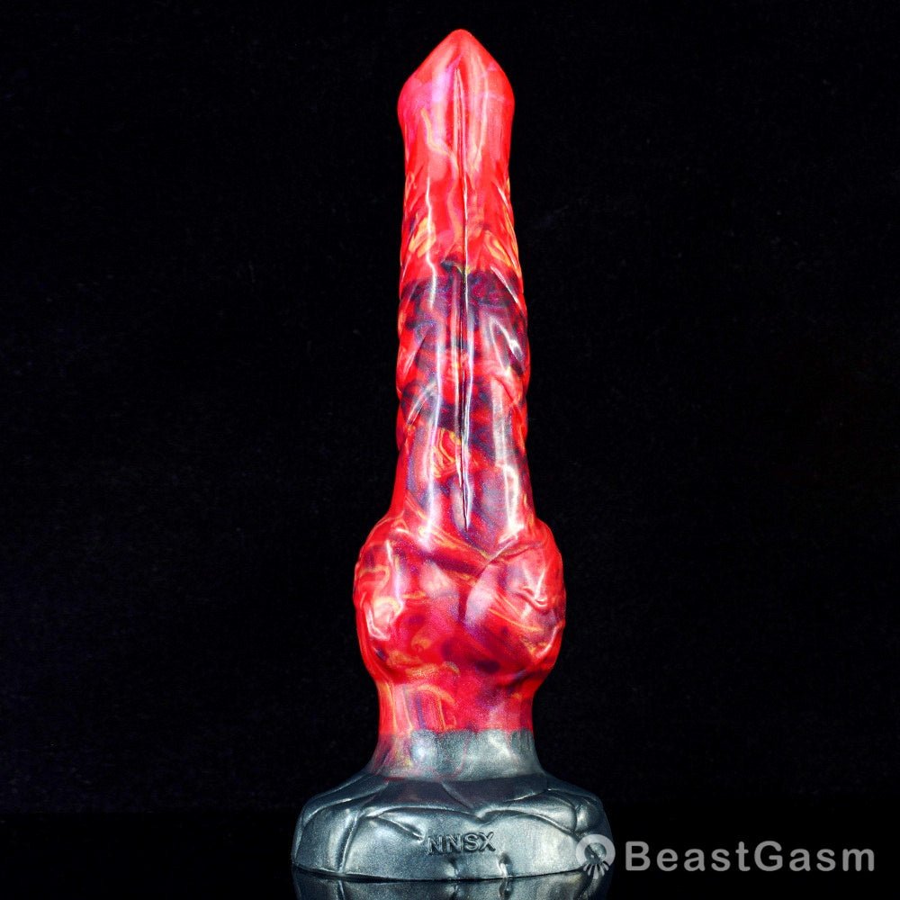 🐺 Aoudo - 9.3" Fantasy Wolf Dildo with Knot & Ribbed Curve - BeastGasm