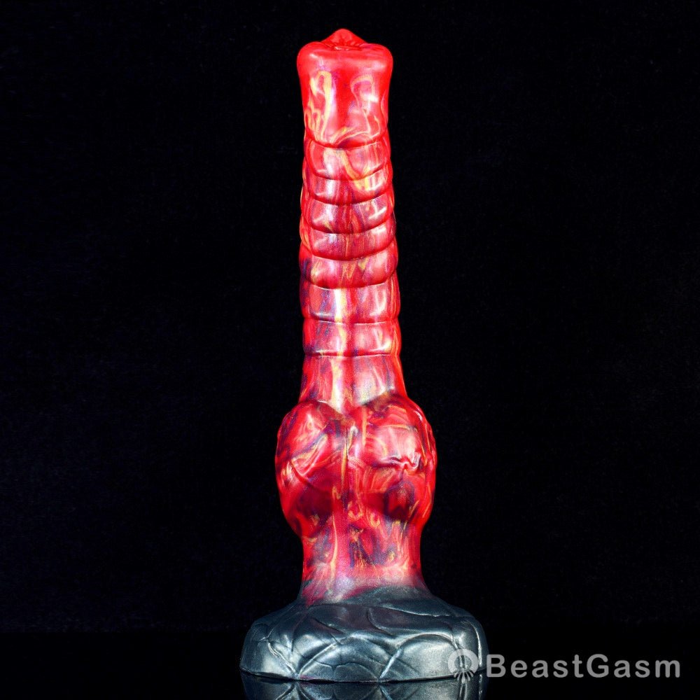 🐺 Aoudo - 9.3" Fantasy Wolf Dildo with Knot & Ribbed Curve - BeastGasm