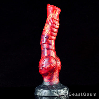 🐺 Aoudo - 9.3" Fantasy Wolf Dildo with Knot & Ribbed Curve - BeastGasm