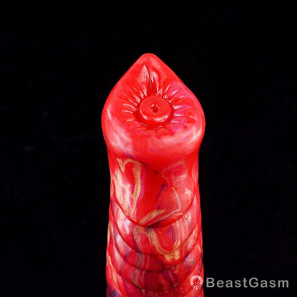 🐺 Aoudo - 9.3" Fantasy Wolf Dildo with Knot & Ribbed Curve - BeastGasm