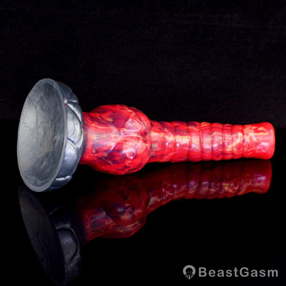 🐺 Aoudo - 9.3" Fantasy Wolf Dildo with Knot & Ribbed Curve - BeastGasm