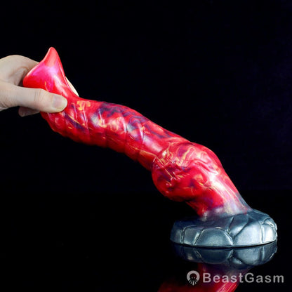 🐺 Aoudo - 9.3" Fantasy Wolf Dildo with Knot & Ribbed Curve - BeastGasm
