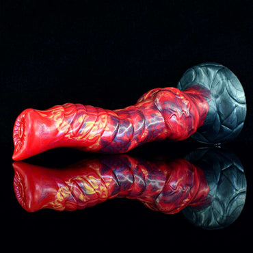 🐺 Aoudo - 9.3" Fantasy Wolf Dildo with Knot & Ribbed Curve - BeastGasm