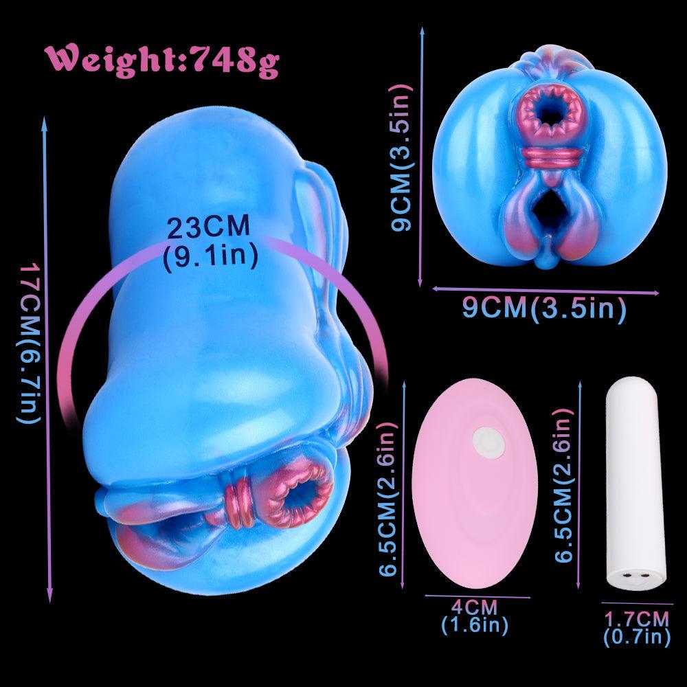 AquaSerpent Fantasy Fleshlight – Vibrating Dual - Hole Stroker - BeastGasm