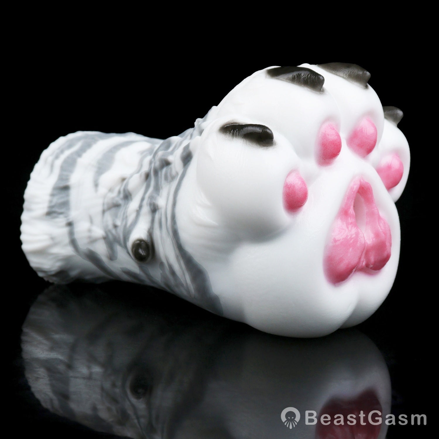 🐺 Arctic Wolf Paw Pocket Pussy – Platinum Silicone Masturbator - BeastGasm