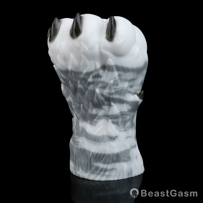 🐺 Arctic Wolf Paw Pocket Pussy – Platinum Silicone Masturbator - BeastGasm
