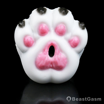 🐺 Arctic Wolf Paw Pocket Pussy – Platinum Silicone Masturbator - BeastGasm