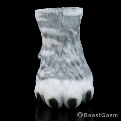 🐺 Arctic Wolf Paw Pocket Pussy – Platinum Silicone Masturbator - BeastGasm