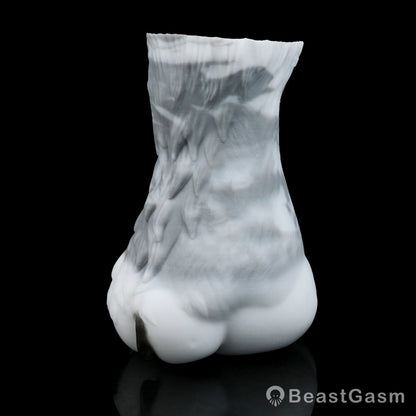 🐺 Arctic Wolf Paw Pocket Pussy – Platinum Silicone Masturbator - BeastGasm