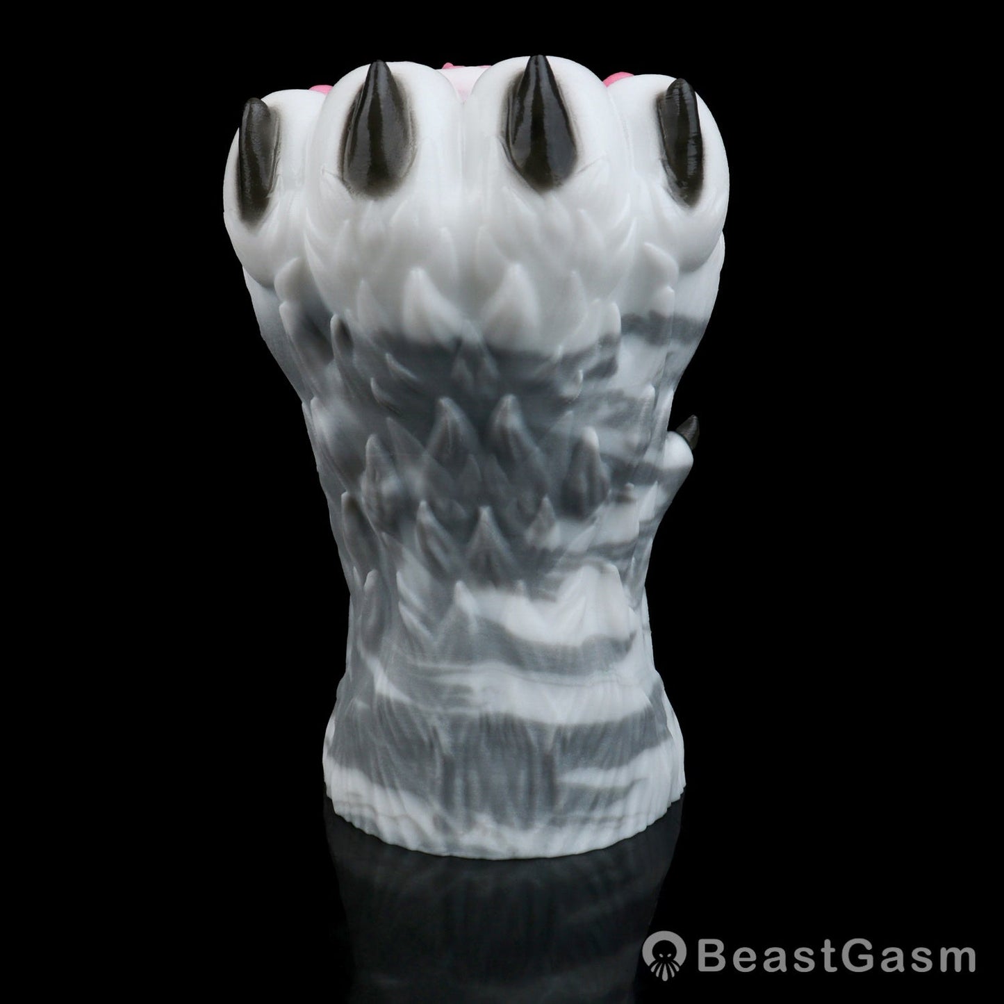 🐺 Arctic Wolf Paw Pocket Pussy – Platinum Silicone Masturbator - BeastGasm