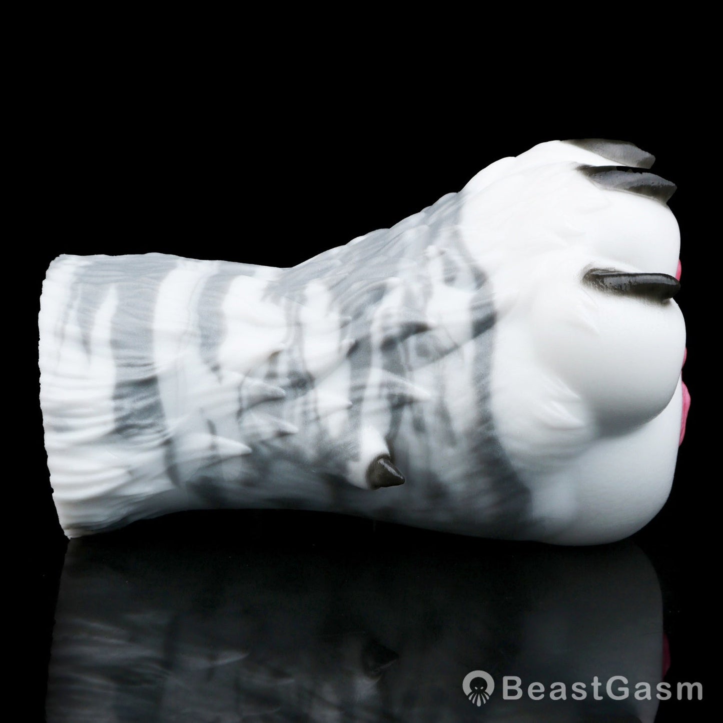 🐺 Arctic Wolf Paw Pocket Pussy – Platinum Silicone Masturbator - BeastGasm