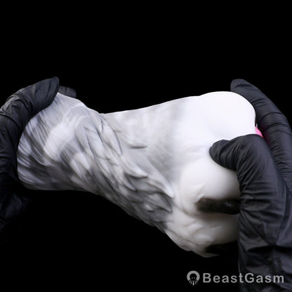 🐺 Arctic Wolf Paw Pocket Pussy – Platinum Silicone Masturbator - BeastGasm