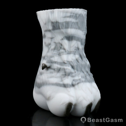 🐺 Arctic Wolf Paw Pocket Pussy – Platinum Silicone Masturbator - BeastGasm