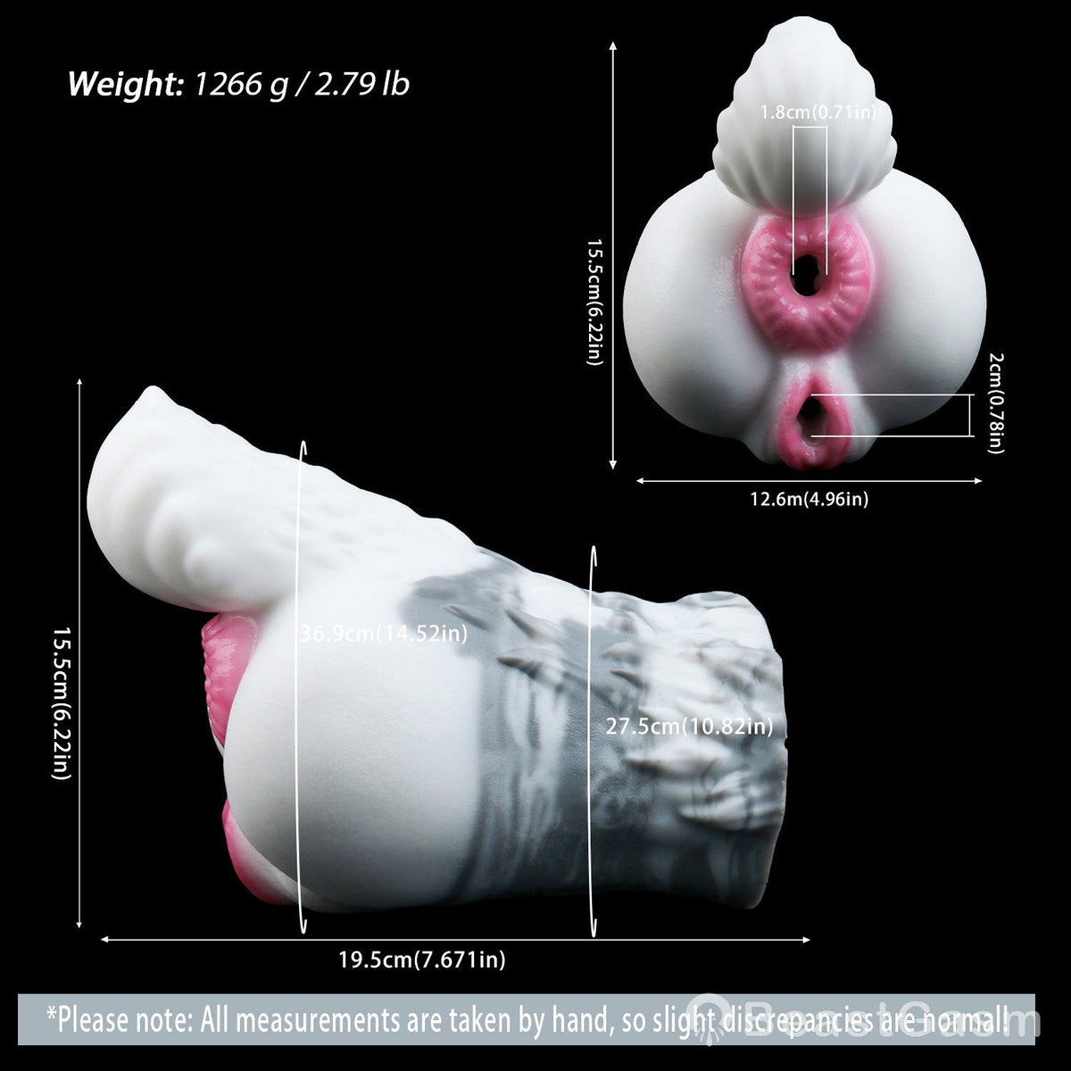 🐺 Arctic Wolf Pocket Pussy Dual Channel Fantasy Toy - BeastGasm