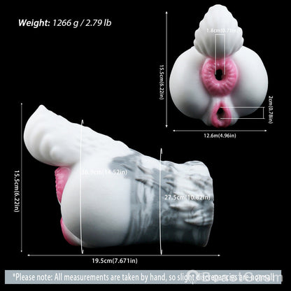 🐺 Arctic Wolf Pocket Pussy Dual Channel Fantasy Toy - BeastGasm