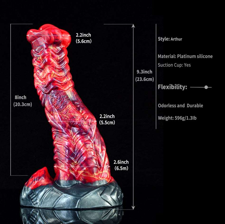 🐴 Arthur Horse Dildo – Curved Design with Thick Knot for Fullness - BeastGasm