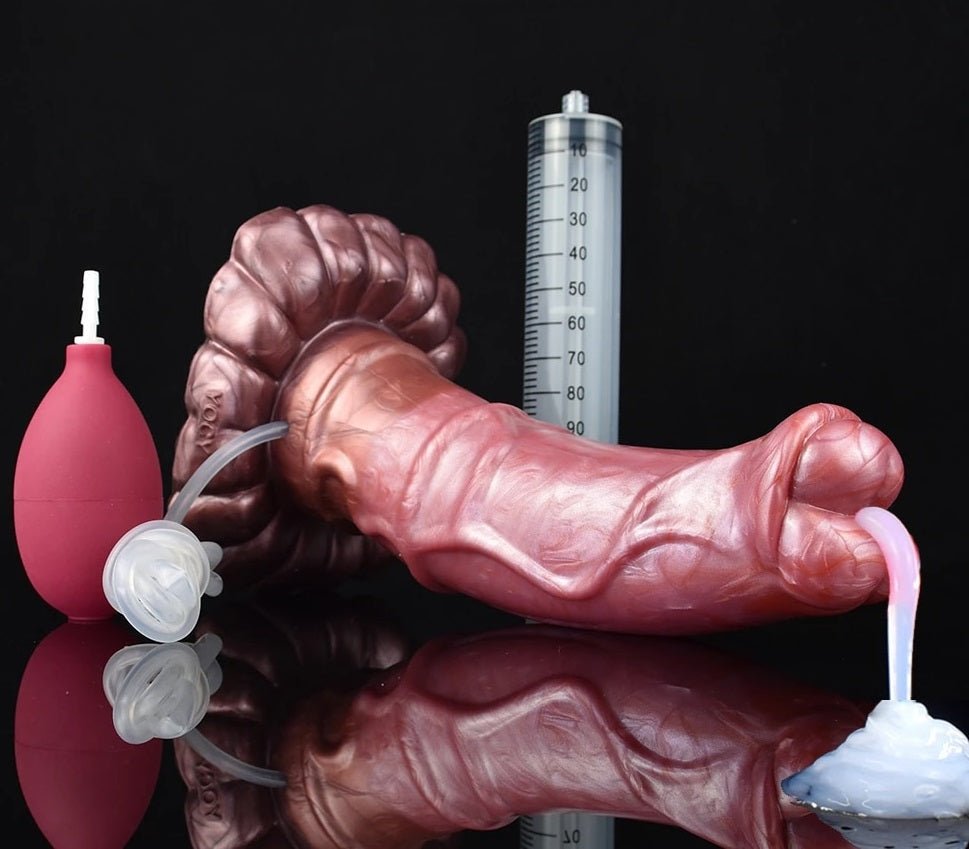 🐎 Astaroth 8.8 - Inch Huge Horse Dildo – Platinum - Cured Silicone Ejaculating Dildo - BeastGasm