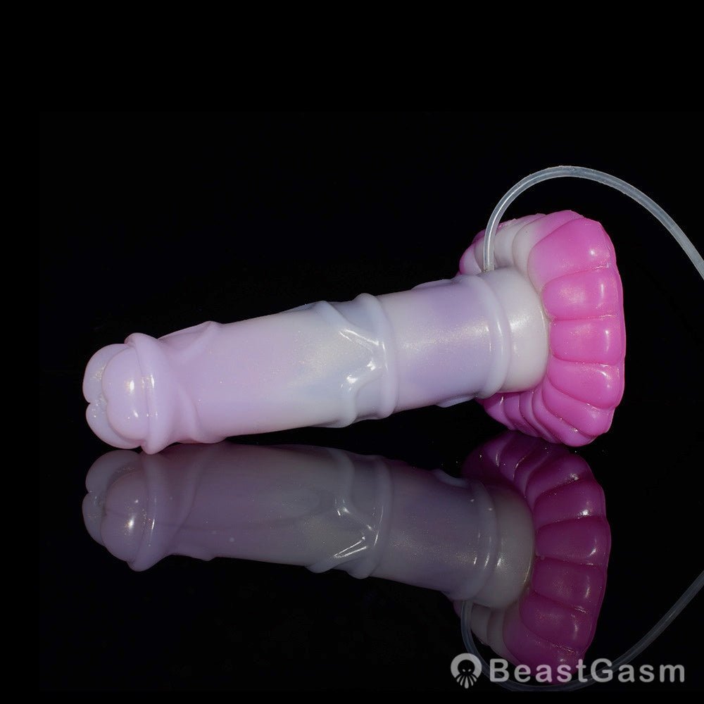 🐎 Astaroth 8.8 - Inch Huge Horse Dildo – Platinum - Cured Silicone Ejaculating Dildo - BeastGasm