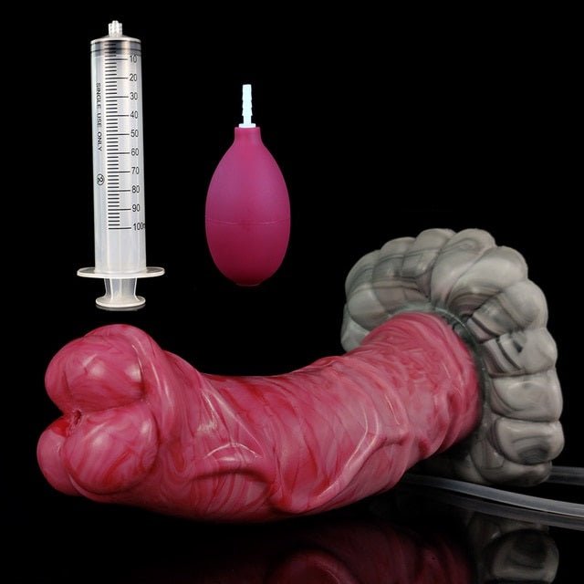 🐎 Astaroth 8.8 - Inch Huge Horse Dildo – Platinum - Cured Silicone Ejaculating Dildo - BeastGasm