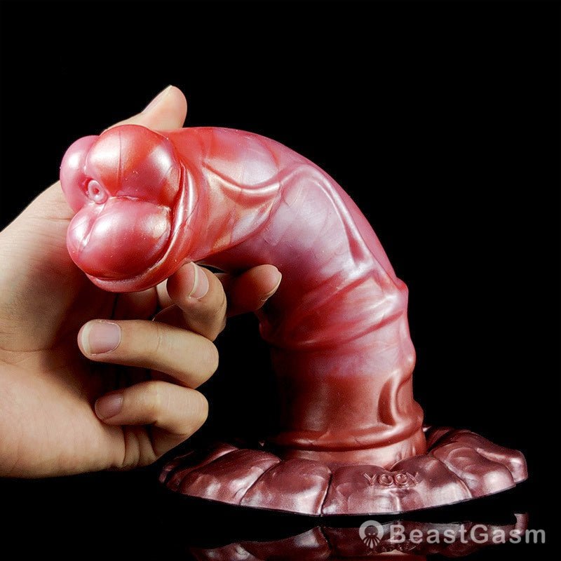 🐎 Astaroth 8.8 - Inch Huge Horse Dildo – Platinum - Cured Silicone Ejaculating Dildo - BeastGasm