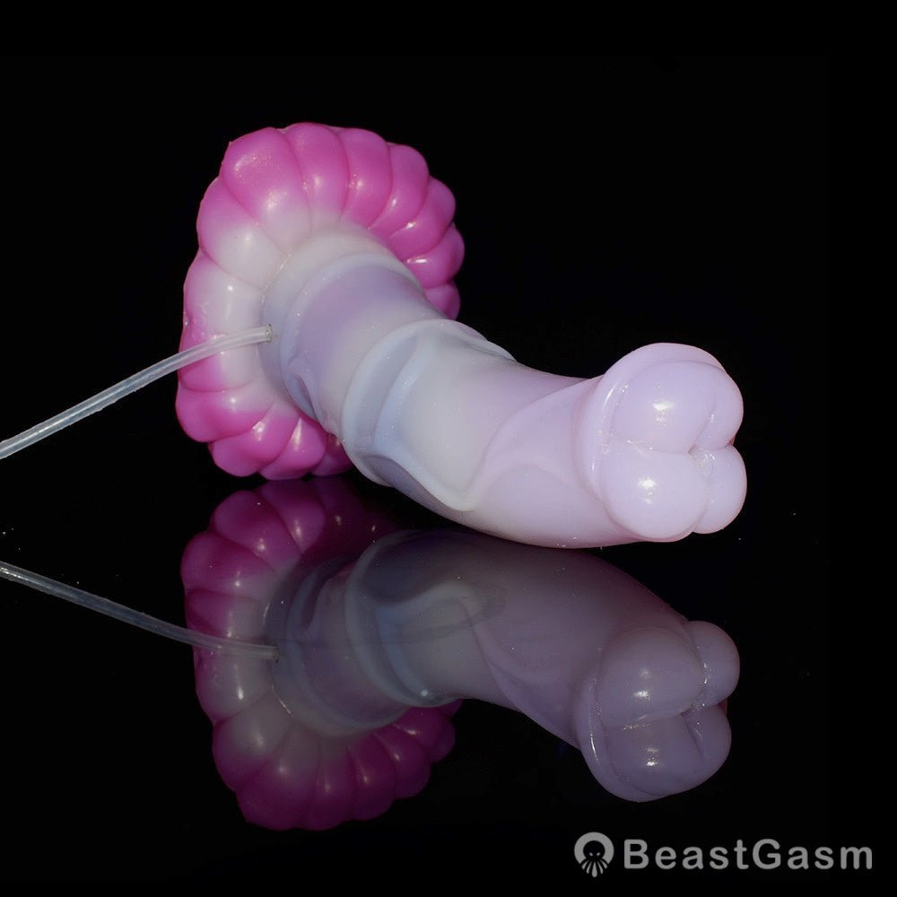 🐎 Astaroth 8.8 - Inch Huge Horse Dildo – Platinum - Cured Silicone Ejaculating Dildo - BeastGasm