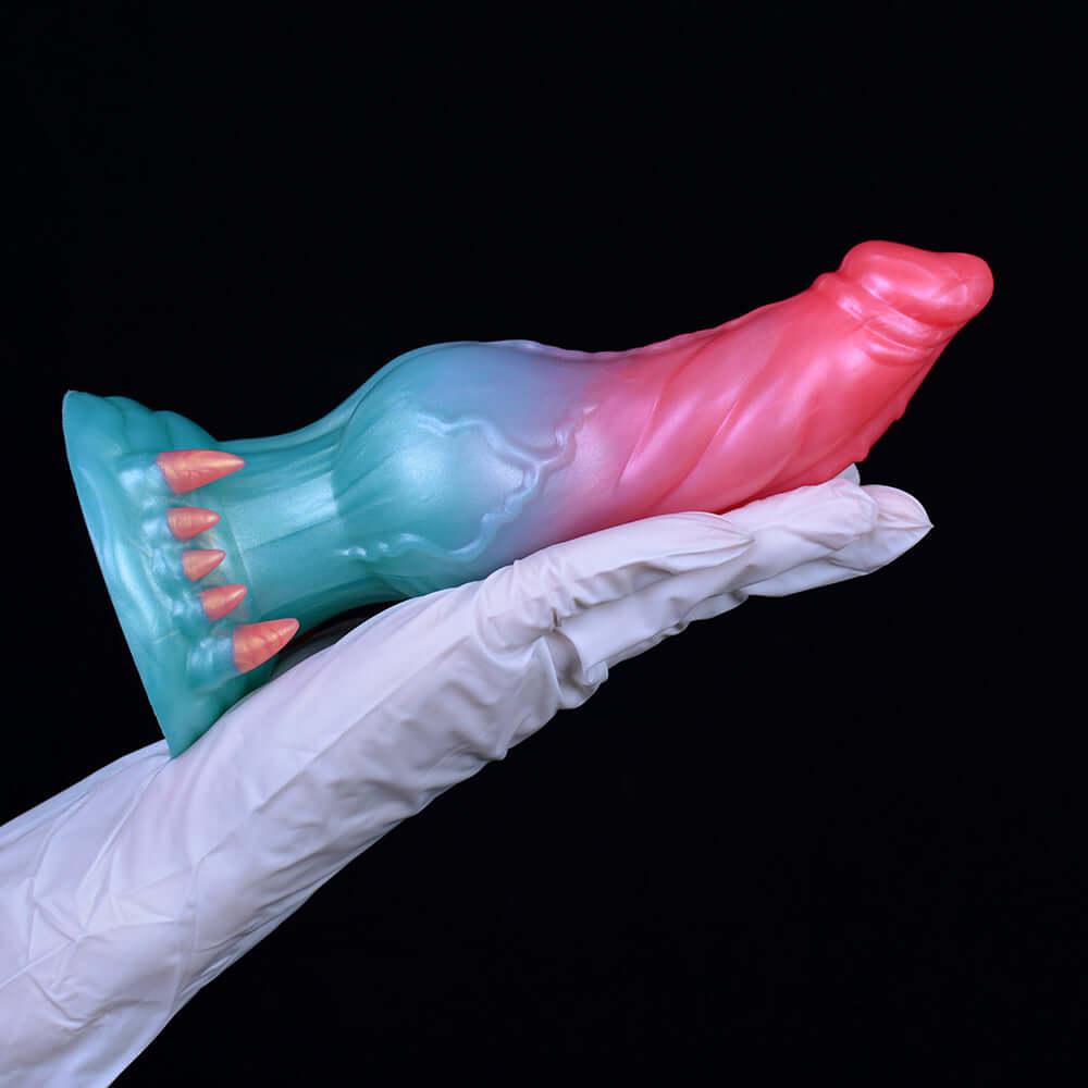 🐺 Augus 7.3” Fantasy Alien Wolf Dildo – Knot & Suction Base - BeastGasm